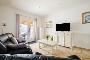 Televisión, reproductor de DVD y tenis de mesa 