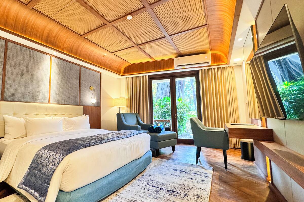 Executive-sviitti | 1 makuuhuone, työpöytä, silitysrauta/-lauta, ilmainen Wi-Fi