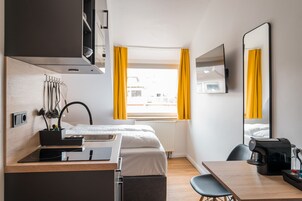 Appartamento Standard | 1 camera, Wi-Fi gratuito, lenzuola