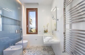 Shower, hair dryer, bidet, soap