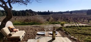Outdoor dining - Au Cœur des Vignes (Roquemaure)