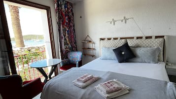 Panoramic Room, 1 Queen Bed, Sea View | Egyptian cotton sheets, premium bedding, individually decorated