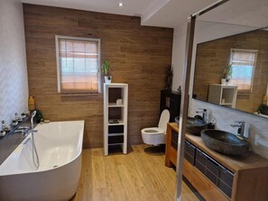 Douche, sèche-cheveux, serviettes fournies, papier toilette