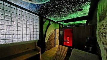 Steam room, body treatments, aromatherapy, hot stone massages