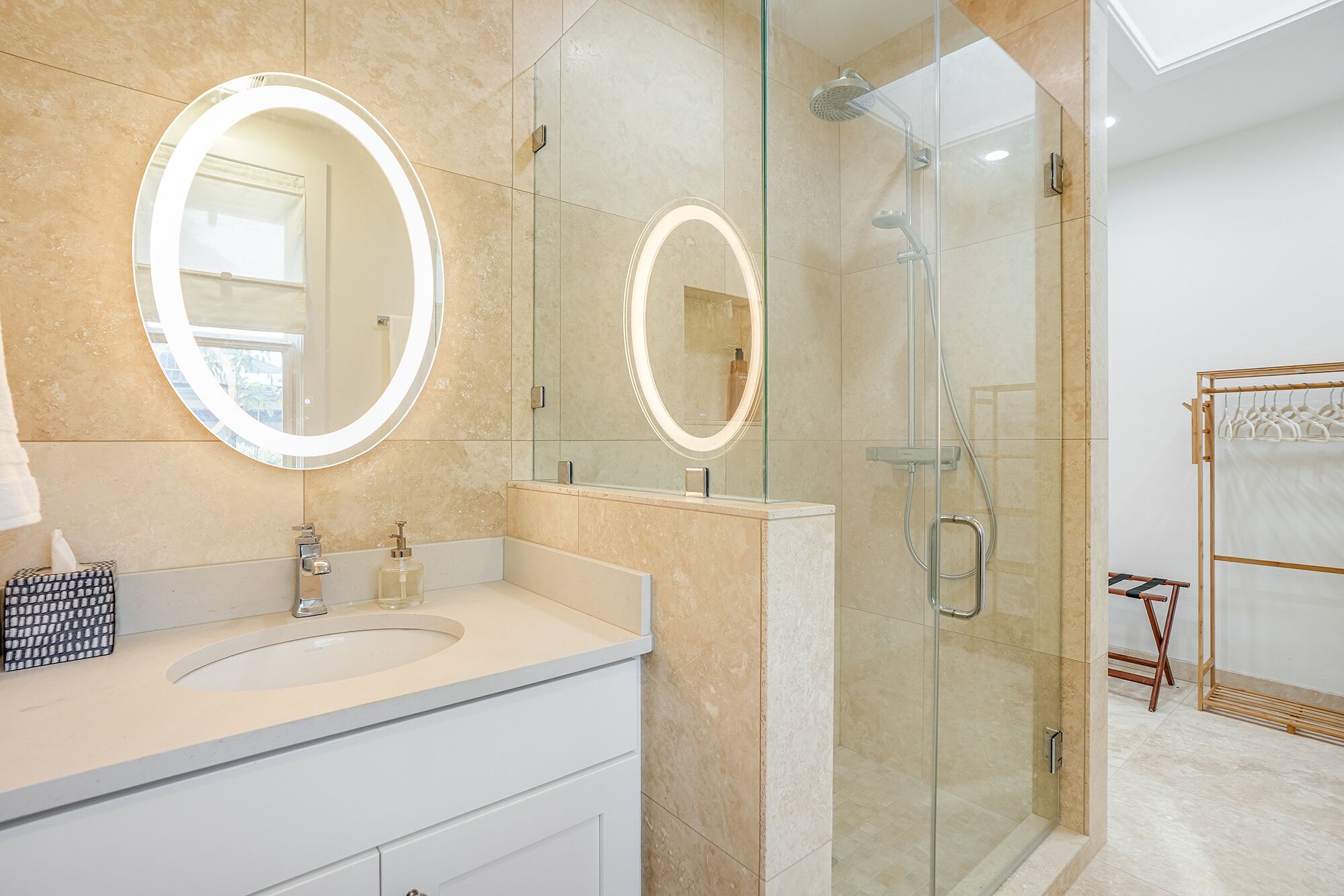 Bathtub, hair dryer, towels