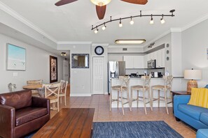 Condo, Multiple Beds, Balcony, Ocean View | Living area | 40-inch TV with digital channels - Tidewater Beach Resort 2413 - In With The Tide (Panama City Beach)