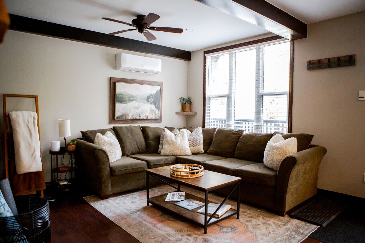 Smart TV, fireplace, video games, DVD player