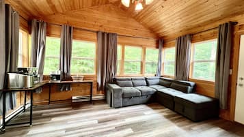 TV, fireplace, printers