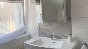 Towels, soap, toilet paper