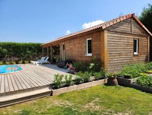 Piscine extérieure, piscine chauffée