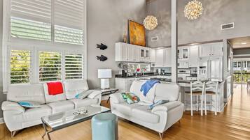 Smart-tv en een open haard