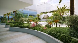 Outdoor banquet area