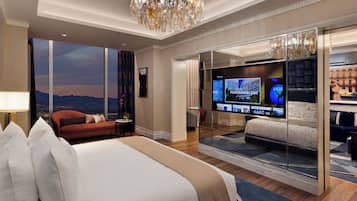 Fleur de Lis Monogram Suite | Bathroom | Designer toiletries, hair dryer, bathrobes, slippers