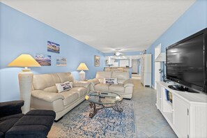 TV - Oceanfront  2 bedroom/2-bathroom Condo in Indian Harbour Beach Club Unit 107 (Indian Harbour Beach)