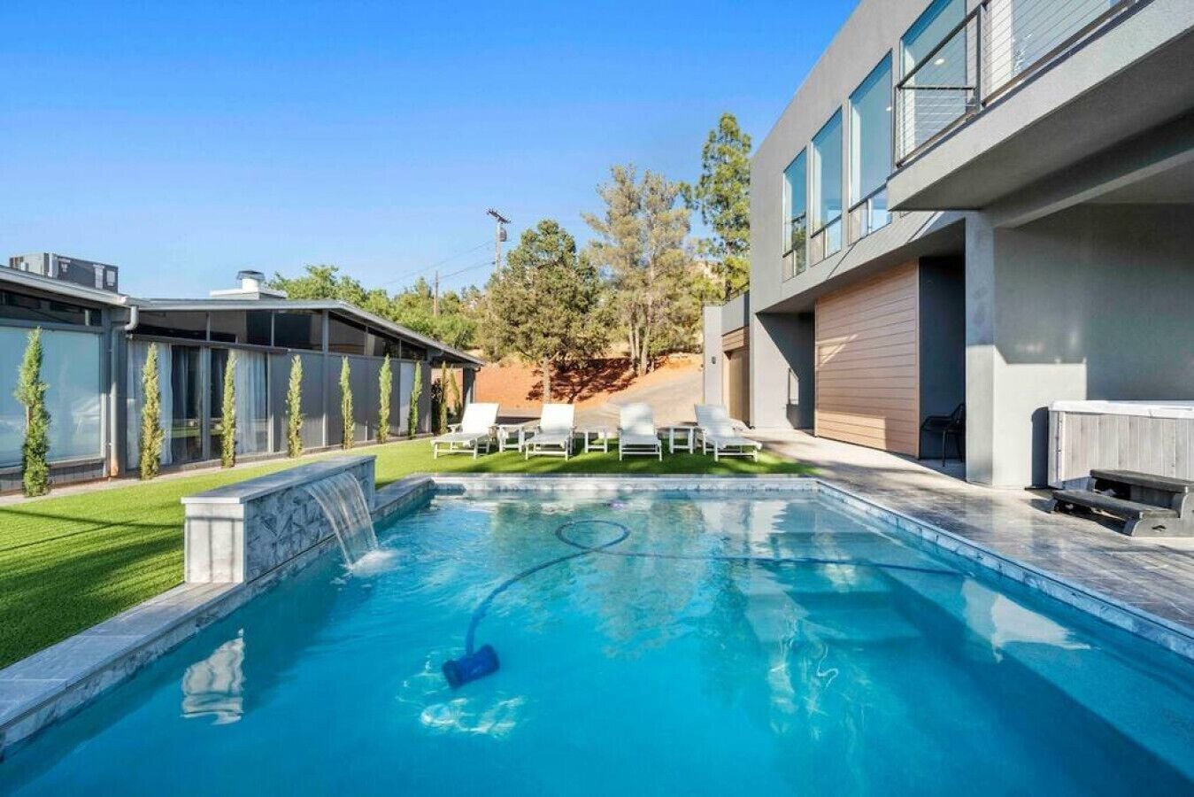 A heated pool
