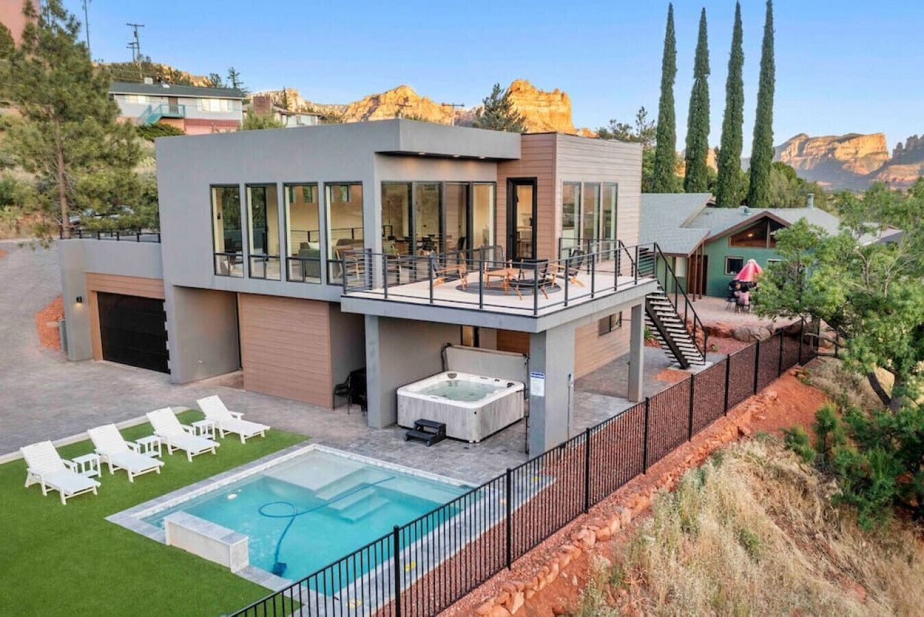 A heated pool