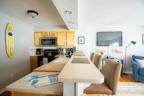Fridge, microwave, oven, stovetop - Surfrider Getaway - Steps Away from the beach! (Kure Beach)