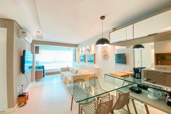 Comfort Apartment | Living area | 40-inch TV with digital channels