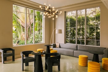 Sitting area in hotel lobby at Kenmore Village Hotel, South Beach