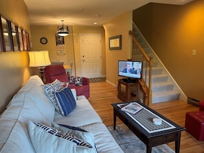TV, fireplace, DVD player
