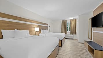 Standard Room, 2 Double Beds, Non Smoking | Free WiFi, bed sheets
