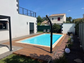 Outdoor pool, a heated pool