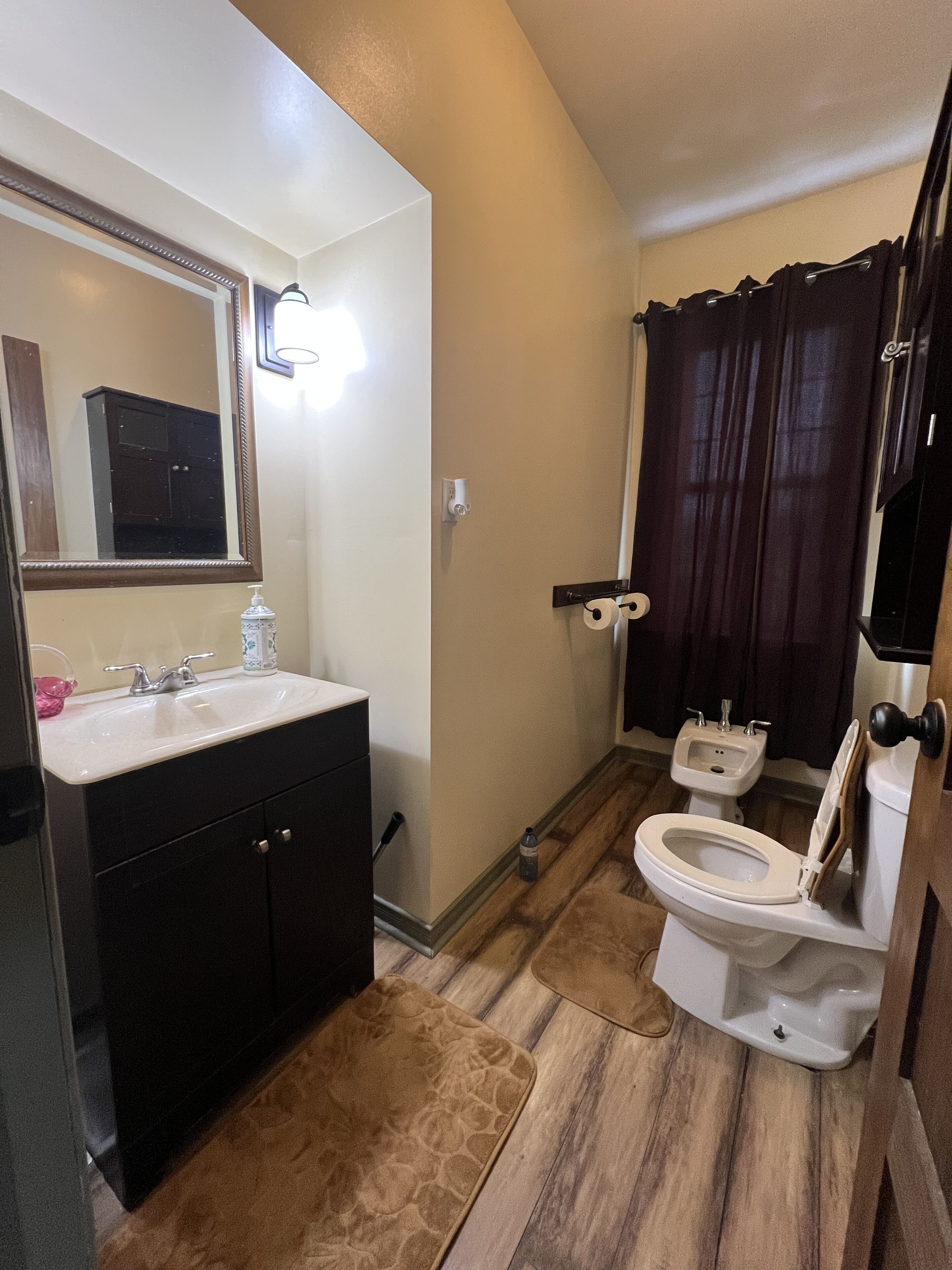 Haartrockner, Bidet, Handtücher, Seife