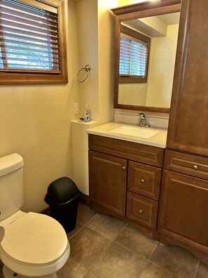 Een bubbelbad, een haardroger, handdoeken, zeep