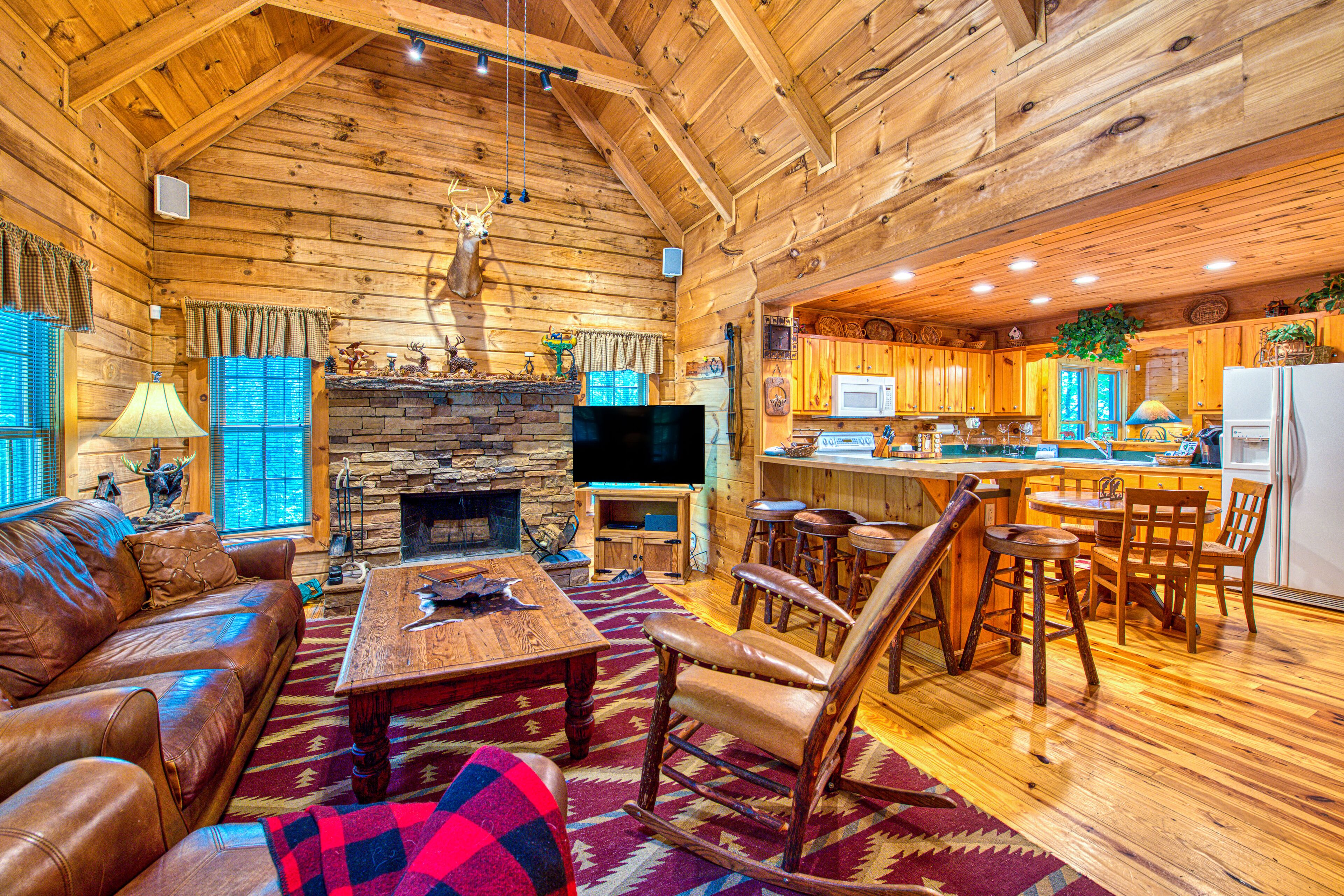 TV, fireplace, DVD player, stereo