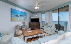 Condo, 3 Bedrooms | Living area | DVD player - Phoenix Iv 4081 3 Bedroom Condo (Orange Beach)
