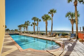 Outdoor pool, a heated pool