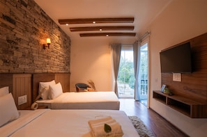 ห้องดีลักซ์ทวิน | เครื่องนอนระดับพรีเมียม, เตียง Select Comfort, เตารีด/โต๊ะรีดผ้า