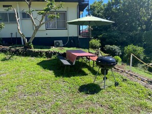 屋外ダイニングエリア