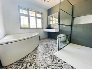 Dusche, Whirlpool, Haartrockner, Handtücher