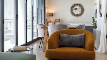 Penthouse Deluxe, 2 chambres | 1 chambre, draps en coton égyptien, literie de qualité supérieure