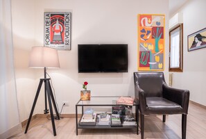 Apartamento design | Área de estar | TV de tela plana 40 polegadas com canais digitais, TV