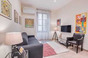 Apartamento design | Área de estar | TV de tela plana 40 polegadas com canais digitais, TV
