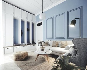 Living area - Lefkas Historical Balcony Suite (Lefkada Town, Lefkada, Greece)