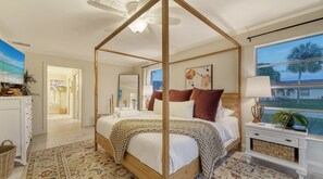 4 chambres, bureau, fer et planche à repasser, lit parapluie