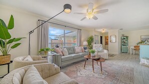 TV connectée, cheminée, jeux vidéo, livres