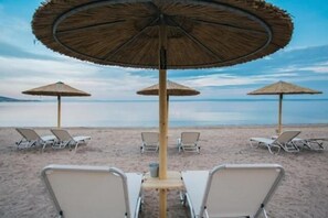 Private beach nearby, sun-loungers, beach umbrellas, beach towels
