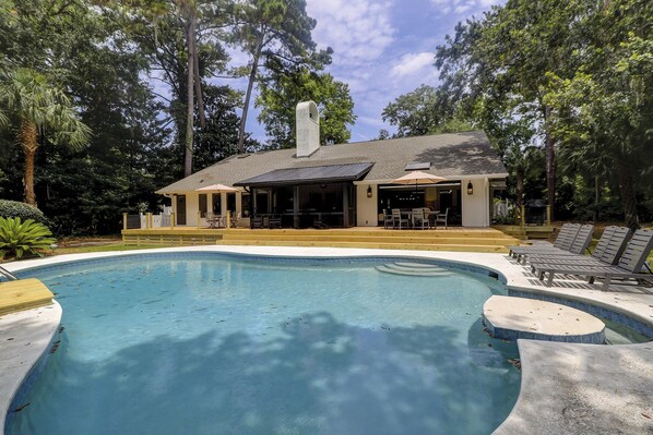 A heated pool