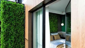 Superior-huoneisto, 1 makuuhuone, tupakointi kielletty, terassi | 1 makuuhuone, ylelliset vuodevaatteet, pillowtop-patjalliset sängyt