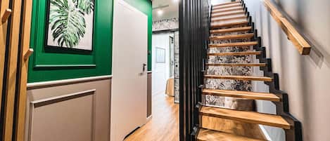 Family Apartment, 2 Bedrooms, 2 Bathrooms | Living area | LED TV, tablet, toys, heated floors