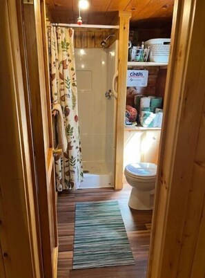 Towels, soap, shampoo, toilet paper