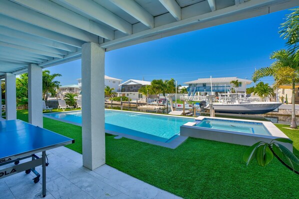 Outdoor pool, a heated pool