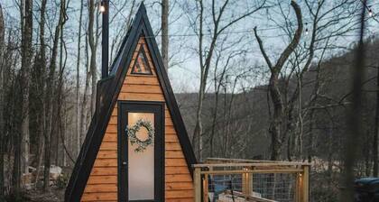 Glamping in a Creekside Aframe
