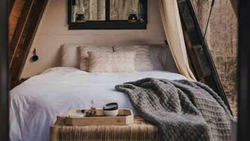 1 makuuhuone, vuodevaatteet