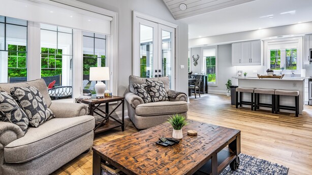 Living area - Bonnieview Cottage  (#37) (Muskoka Lakes)