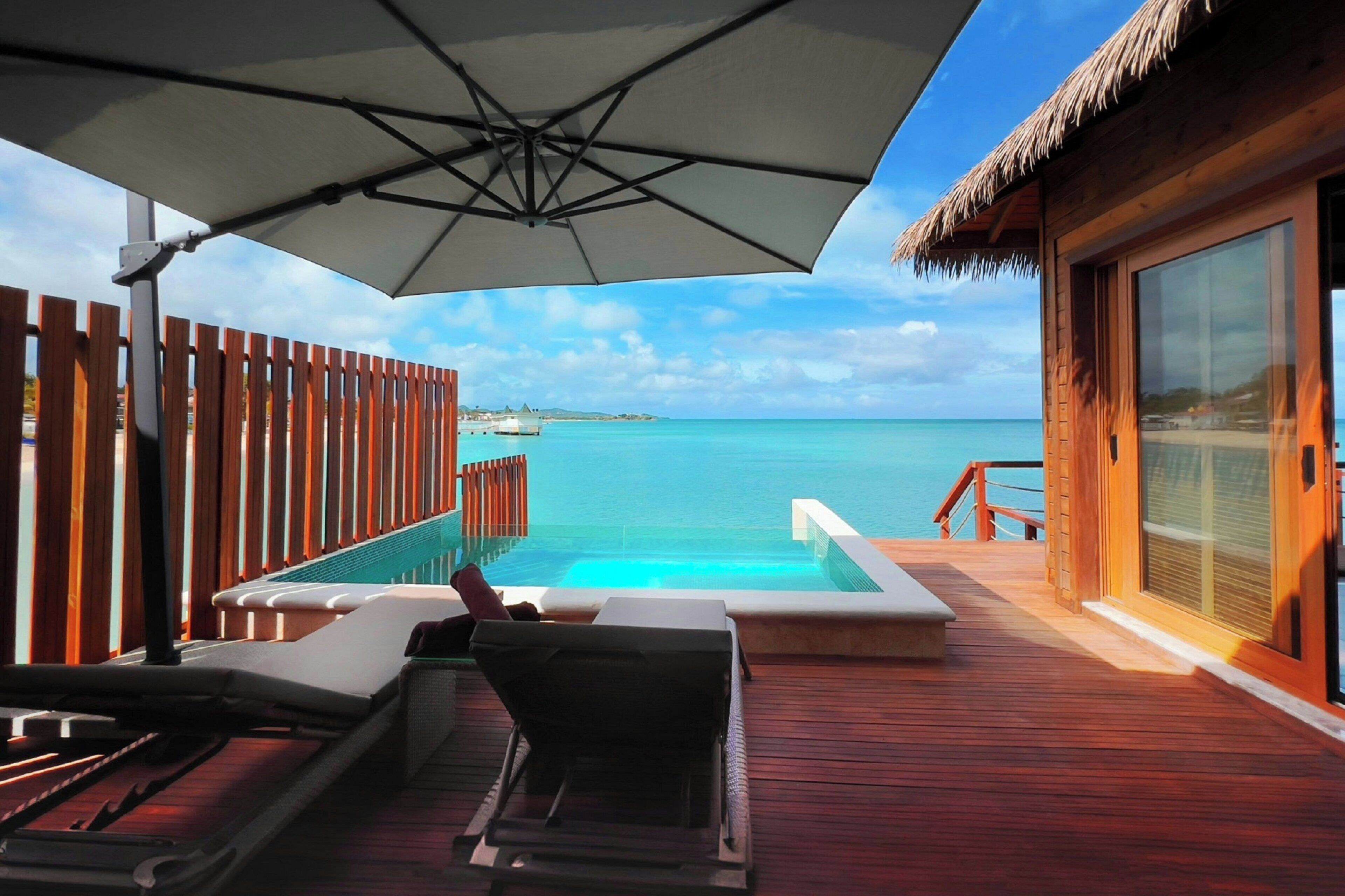 chairman sunset overwater bungalow two bedroom suite diamond club | beach/ocean view